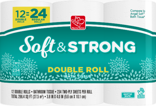 Harris Teeter™ Soft & Strong Double Roll Toilet Paper Perspective: front