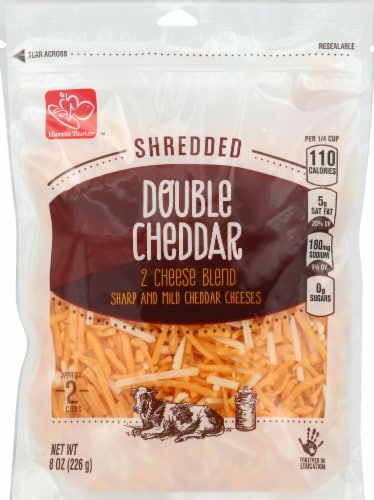 Harris Teeter™ Double Cheddar Shredded Cheese Perspective: front