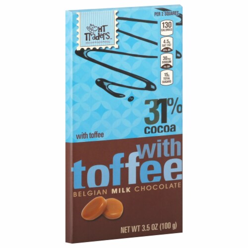 HT Traders™ Belgian Milk Chocolate With Toffee Perspective: front