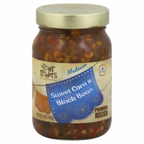 HT Traders™ Medium Sweet Corn & Black Bean Premium Relish Perspective: front