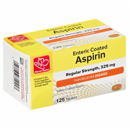 Harris Teeter™ Enteric Coated Asprin Safely Coated Tablets 325mg Perspective: front