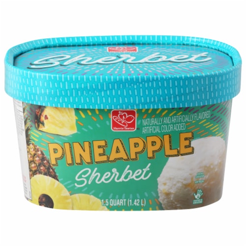 Harris Teeter Pineapple Sherbet Perspective: front