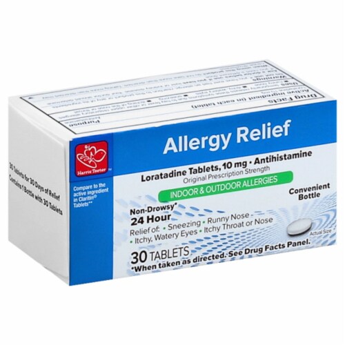Harris Teeter™ Allergy Relief Loratadine Antihistamine Tablets 10mg Perspective: front
