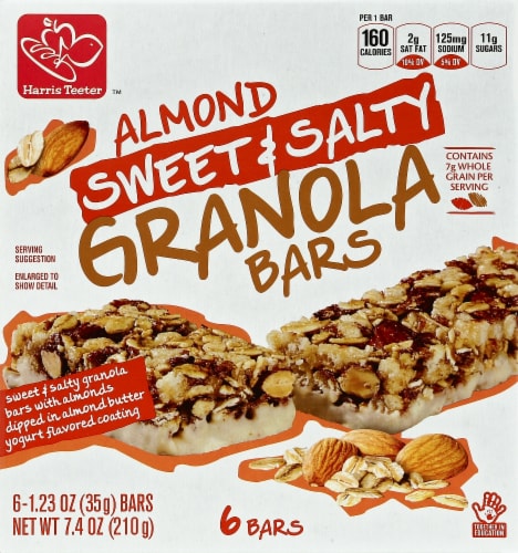 Harris Teeter Almond Sweet & Salty Granola Bars Perspective: front