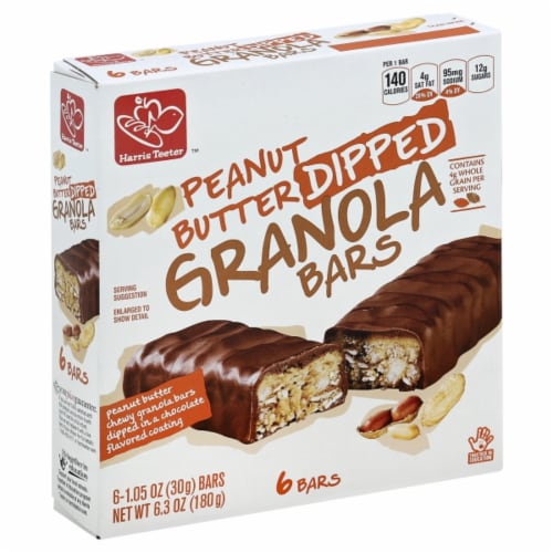Harris Teeter Peanut Butter Dipped Granola Bars Perspective: front