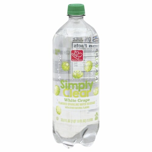 Harris Teeter™ Simply Clear White Grape Flavored Sparkling Bottled Water Perspective: front