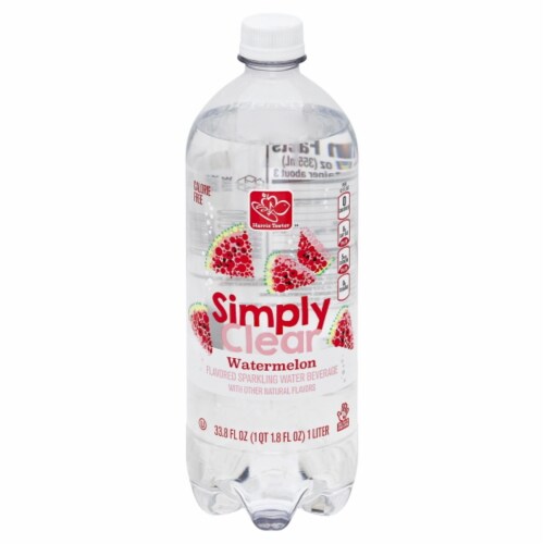 Harris Teeter™ Simply Clear Watermelon Flavored Sparkling Bottled Wter Perspective: front