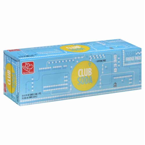Harris Teeter™ Club Soda Cans Perspective: front