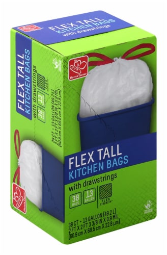 Harris Teeter™ Flex Tall 13 Gallon Kitchen Trash Bags Perspective: front