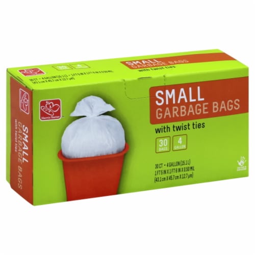 Glad Small Trash Bags, 4 Gallons, 30 ct, 1 - Harris Teeter