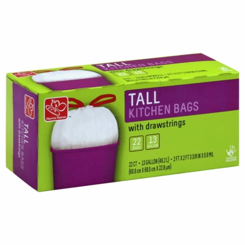 Kroger® Tall 13 Gallon Kitchen Drawstring Trash Bags, 45 ct - Harris Teeter