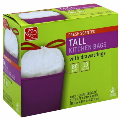 Glad ForceFlex Kitchen Bags, Tall, Drawstring, Gain Original Scent, 13 Gallon - 80 bags