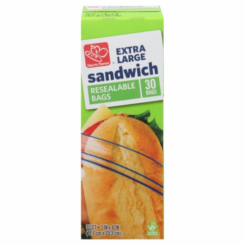 Harris Teeter™ Extra Large Resealable Sandwich Bags Perspective: front