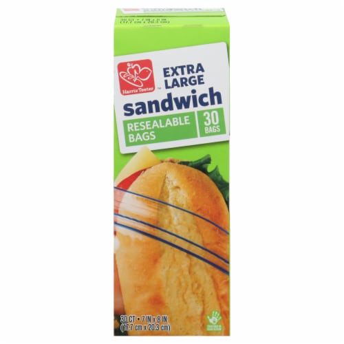 Harris Teeter™ Extra Large Resealable Sandwich Bags, 30 ct