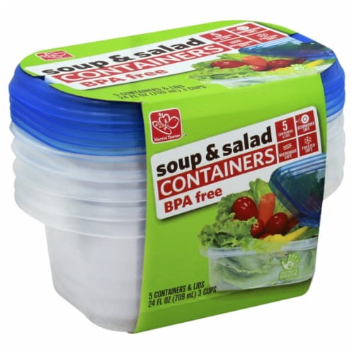 Harris Teeter™ Soup & Salad Containers & Lids Perspective: front