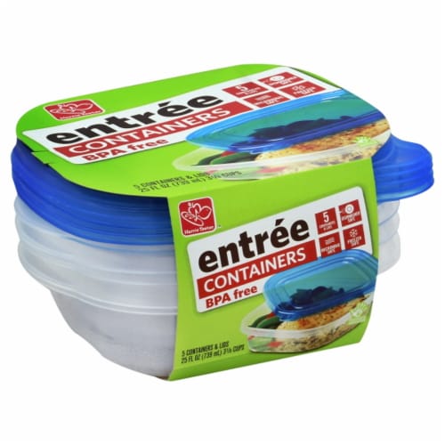Harris Teeter™ Entree Containers & Lids - 5 Pack Perspective: front