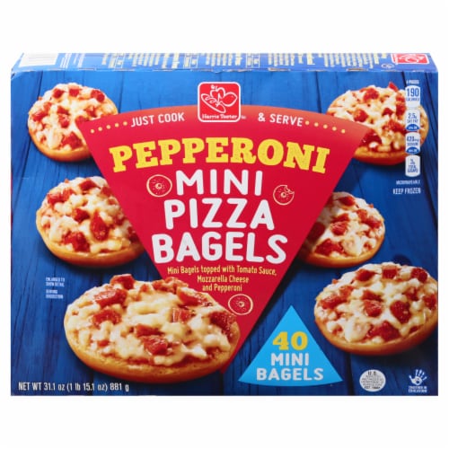 Harris Teeter™ Pepperoni Mini Pizza Bagels Perspective: front