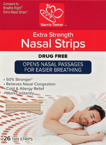 Harris Teeter™ Extra Strength Tan Nasal Strips Perspective: front