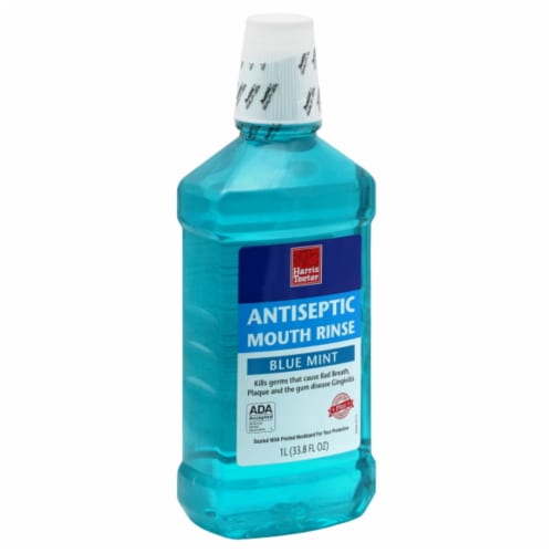 Harris Teeter® Blue Mint Antiseptic Mouth Rinse, 33.8 fl oz - Harris Teeter