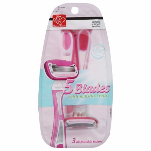Harris Teeter™ Women's 5-Blade Disposable Razors Perspective: front
