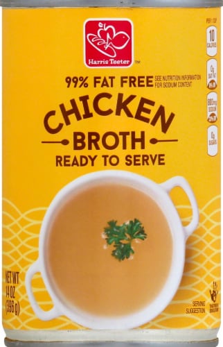 Harris Teeter™ 99% Fat Free Chicken Broth Perspective: front