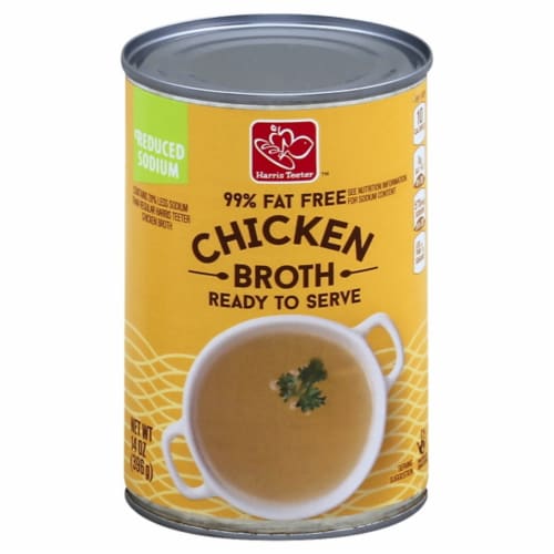 Harris Teeter™ 99% Fat Free Reduced Sodium Chicken Broth Perspective: front