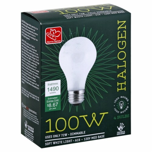 Harris Teeter™ Halogen 100W Light Bulbs Perspective: front