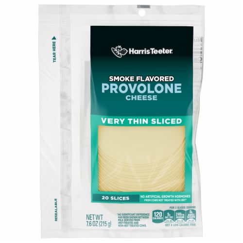 Harris Teeter® Very Thin Sliced Smoked Provolone Cheese Perspective: front