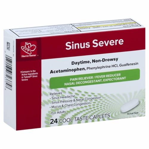 Harris Teeter™ Cool Taste Sinus Severe Caplets Perspective: front