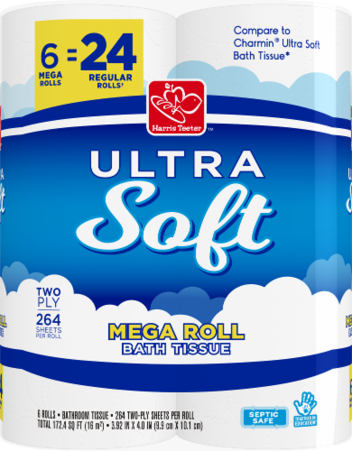 Harris Teeter™ Ultra Soft Two Ply Mega Roll Bath Tissue Perspective: front