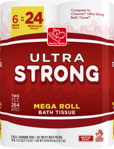 Harris Teeter™ Ultra Strong Mega Roll Bath Tissue Perspective: front