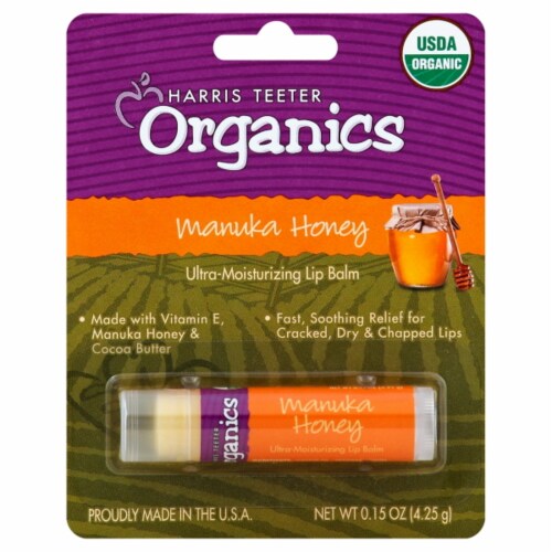 Harris Teeter Organics Manuka Honey Ultra-Moisturizing Lip Balm Perspective: front
