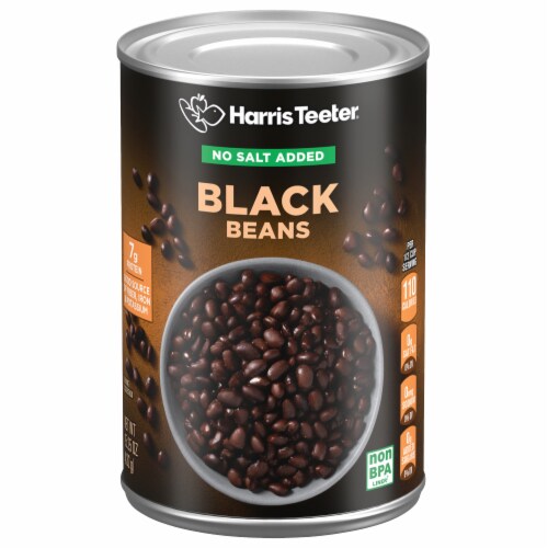 Harris Teeter® No Salt Added Black Beans Perspective: front