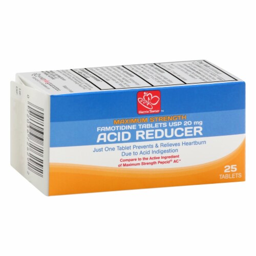 Harris Teeter™ Maximum Strength Famitondine Acid Reducer Tablets 20mg Perspective: front