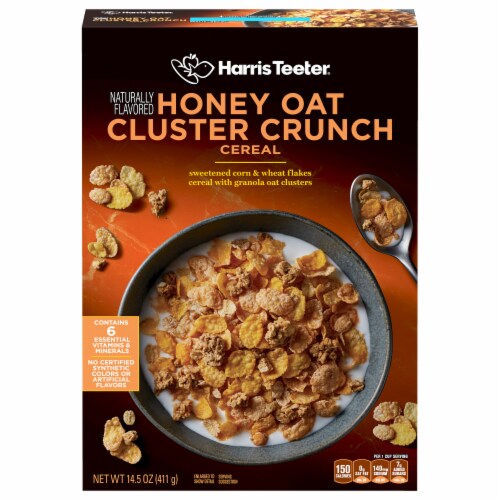 Harris Teeter® Honey Oat Cluster Crunch Cereal Perspective: front
