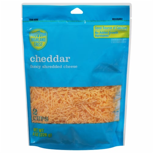 Highland Crest Mild Cheddar Fancy Shredded Cheese Perspective: front