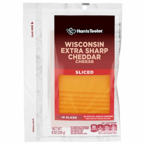 Harris Teeter™ Wisconsin Extra Sharp Cheddar Sliced Cheese Perspective: front