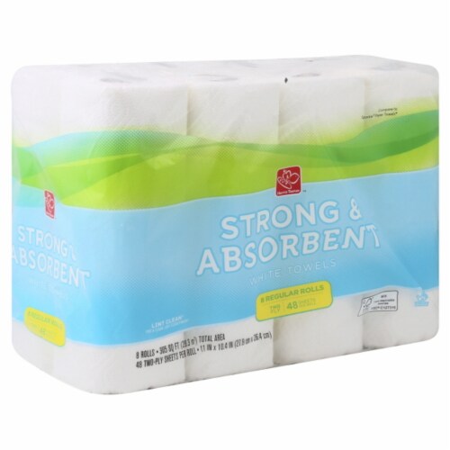 Harris Teeterâ„¢ Strong & Absorbent White Paper Towels Perspective: front