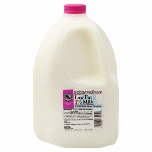 Highland Crest Low Fat 1% Milk Perspective: front