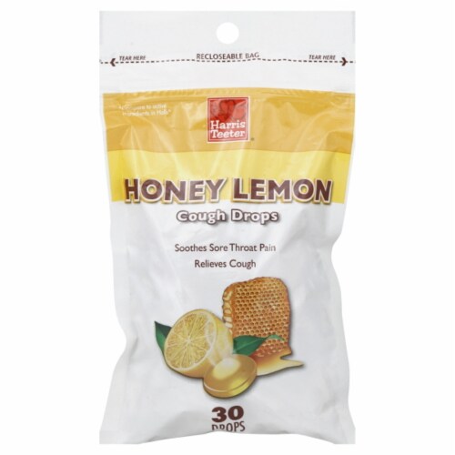 Harris Teeter® Honey Lemon Cough Drops Perspective: front