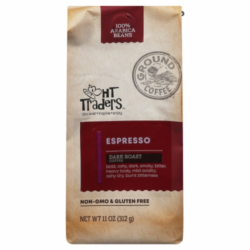 HT Traders Espresso Dark Roast Ground Coffee Perspective: front