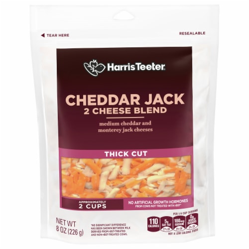 Harris Teeter™ Thick Cut 2 Cheese Blend Cheddar Jack Perspective: front