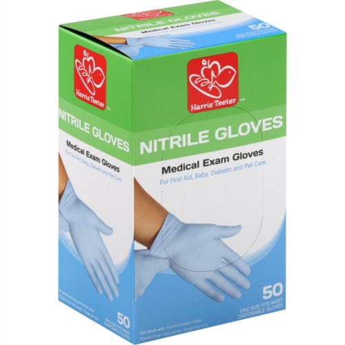 Harris Teeter™ Nitrile Disposable Medical Exam Gloves Perspective: front
