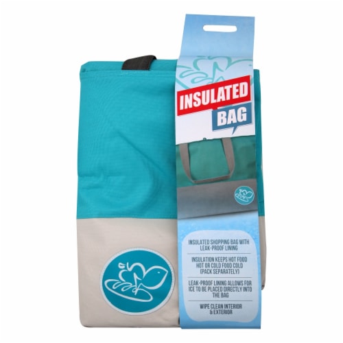 Harris Teeter™ Insulated Reusable Bag - Teal Perspective: front