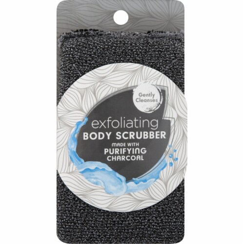 HT Traders™ Purifying Charcoal Exfoliating Body Scrubber Perspective: front