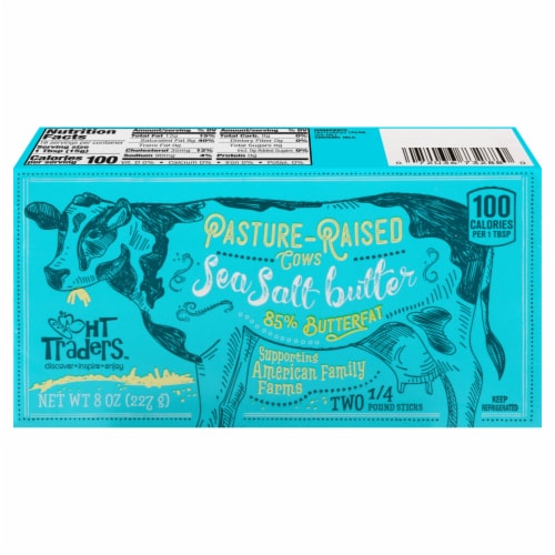HT Traders™ Pasture-Raised Cows Sea Salt Butter Sticks Perspective: front
