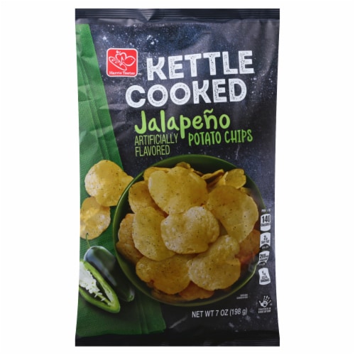 Harris Teeter™ Jalapeno Kettle Cooked Potato Chips Perspective: front