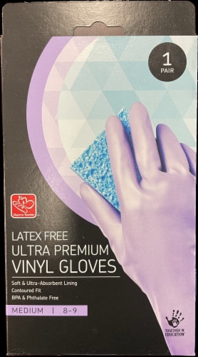Harris Teeter™ Latex Free Ultra Premium Vinyl Gloves Perspective: front