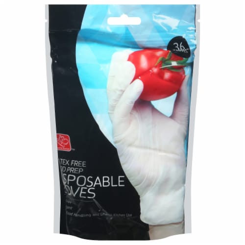 Harris Teeter Latex Free Food Handling Disposable Gloves Perspective: front