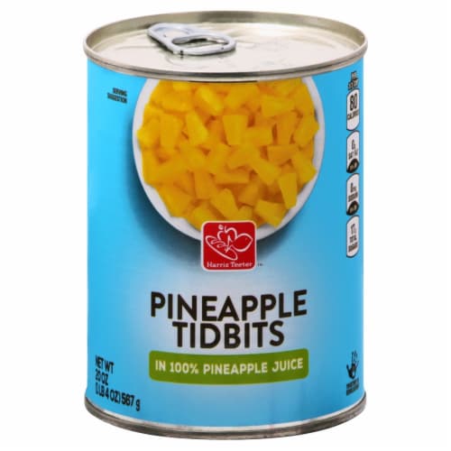 Harris Teeter™  Canned Pineapple Tidbits in Pineapple Juice Perspective: front